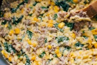 Easy One-Pot Sausage, Corn, and Spinach Orzo
