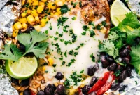 Easy Chicken & Rice Foil Dinners