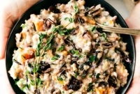 Hearty Slow Cooker Creamy Chicken and Wild Rice Bake