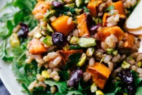 Hearty Sweet Potato Farro Salad