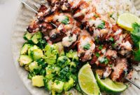 Chili Peanut Chicken Skewers