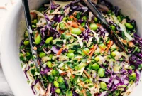 Vibrant Asian Slaw with Ginger-Peanut Dressing