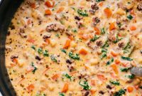 Velvety Italian Sausage Parmesan Soup