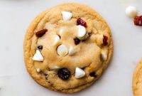 Velvet White Chocolate Cranberry Cookies