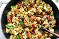 Zesty Pesto Chicken Tortellini