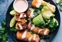 Crispy Air Fryer Sweet Potato and Black Bean Egg Rolls