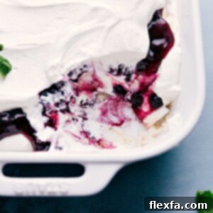Blueberry Trifle served