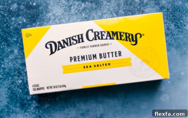 Fresh, high-quality unsalted butter, softened to room temperature, a crucial ingredient for smooth and creamy Butter Mints.