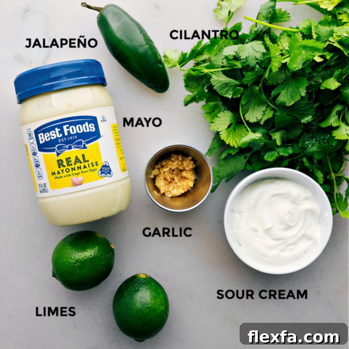 All the ingredients in this recipe prepped for easy assembly.