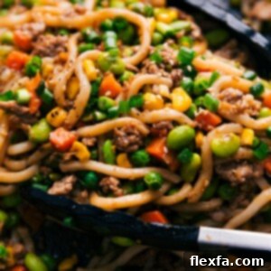 A delicious bowl of Easy Udon Stir Fry