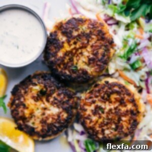 Crispy Tuna Patties served on a plate with fresh ingredients