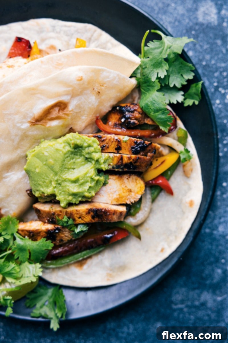 Overhead image of the recipe in a tortilla