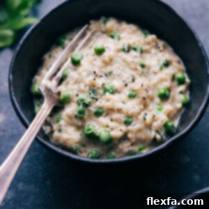 Effortless Instant Pot Risotto 2 A small square image of the finished Instant Pot Risotto.
