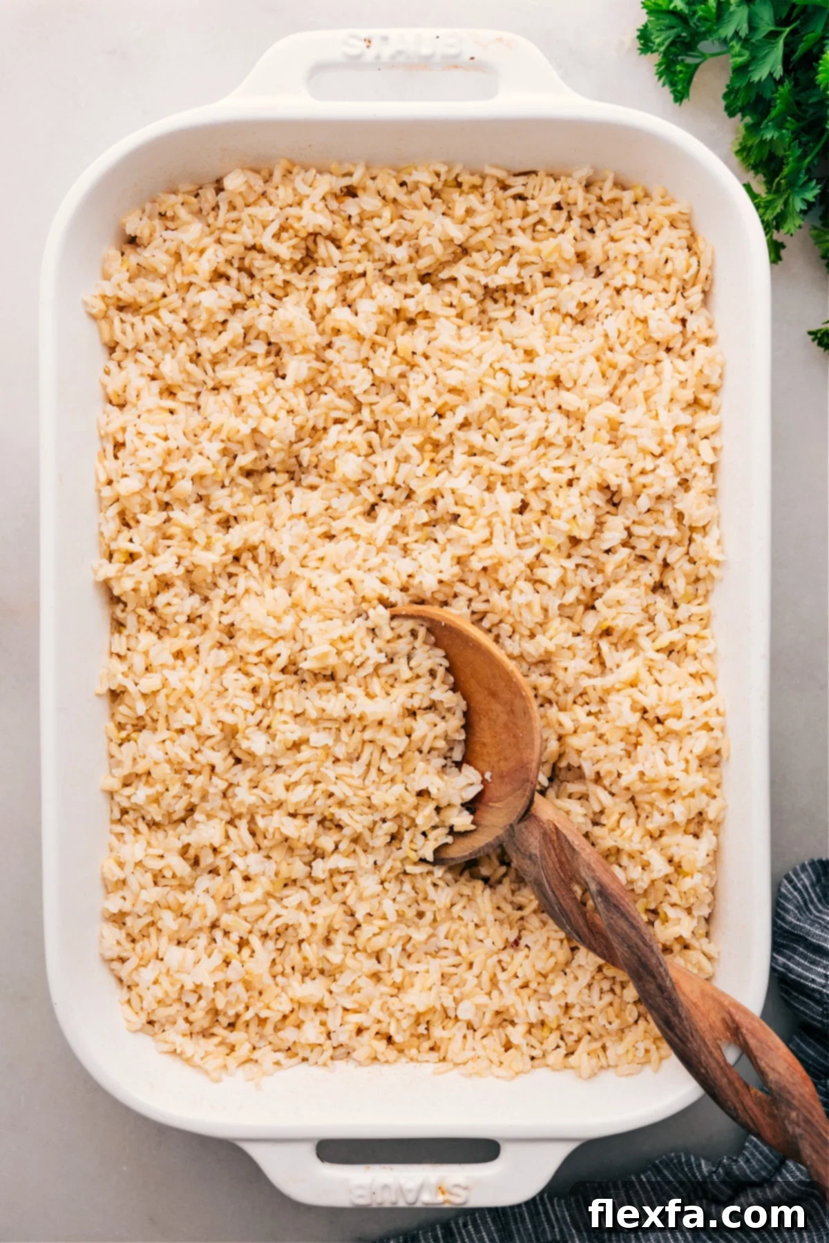 A comprehensive guide on How To Cook Brown Rice perfectly every time using the baking method.