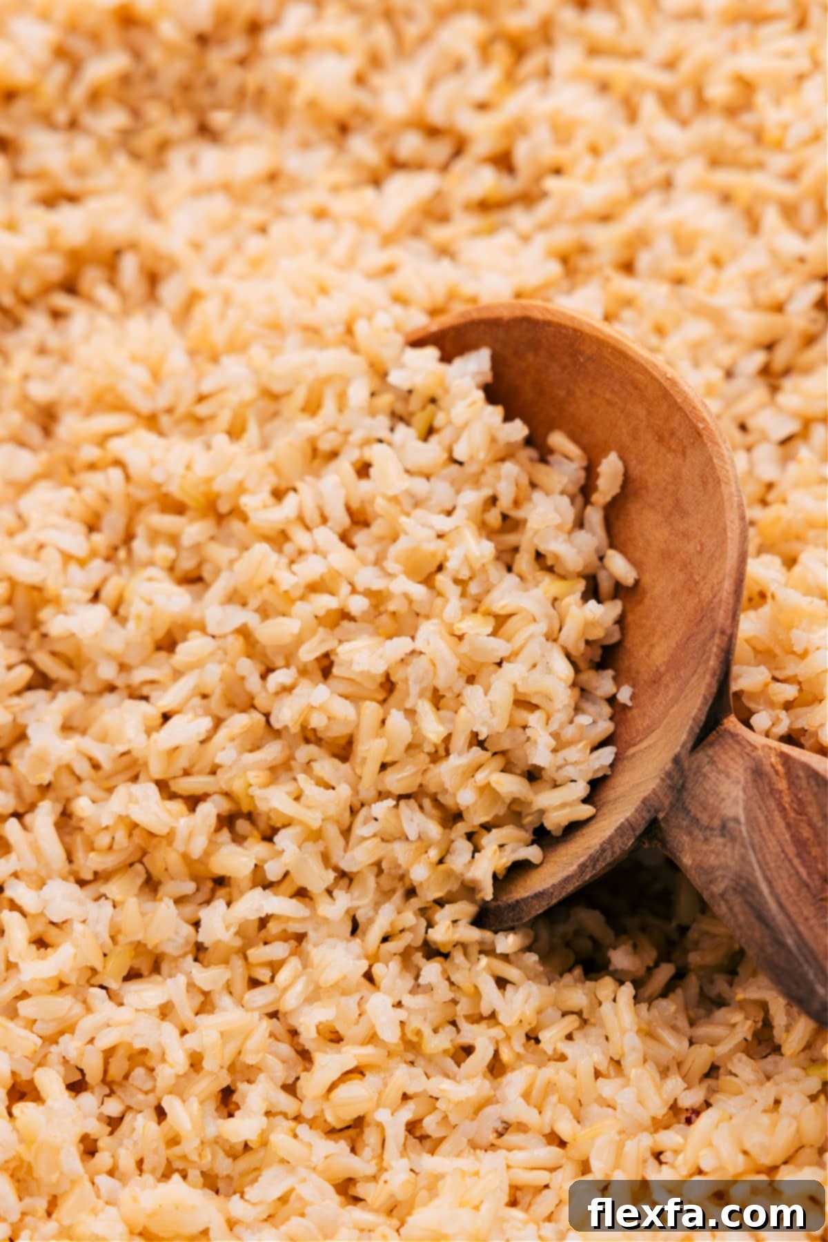 The ultimate fluffy brown rice recipe, showcasing perfectly separated and tender grains.