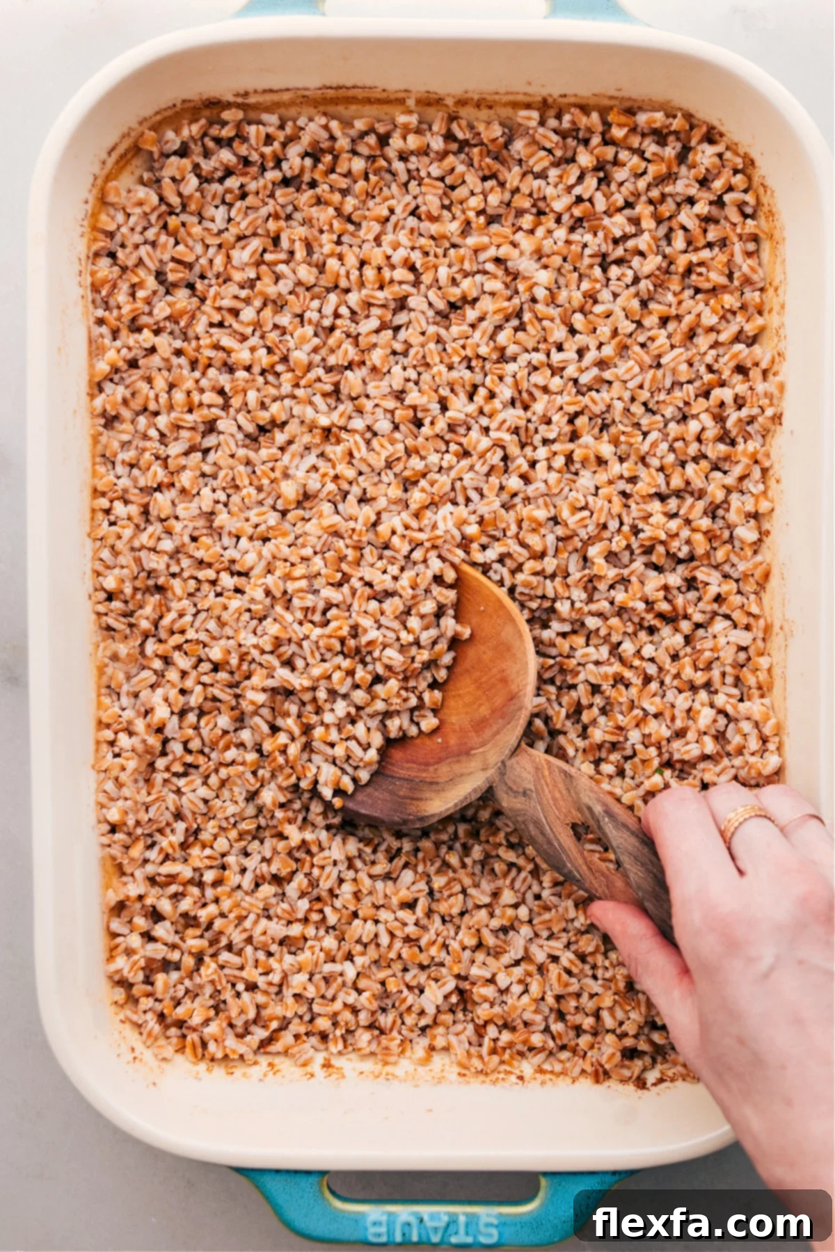Learn how to cook farro easily in one casserole dish for perfect, fluffy results.
