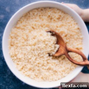 Cooked bulgur wheat in a bowl