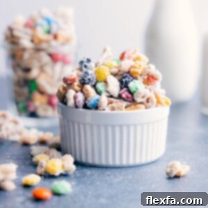 Delicious White Chocolate Chex Mix in a bowl