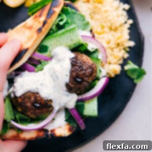 Beef Kofta Meatballs ready to be served