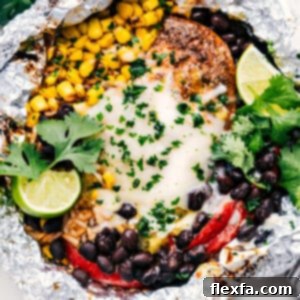 A finished Chicken Rice Foil Pack, savory and steaming, ready to be enjoyed.