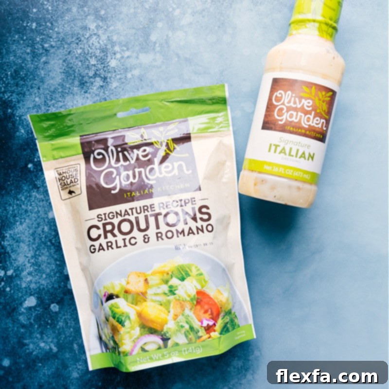 Croutons and Italian dressing are essential ingredients for Italian Wraps.