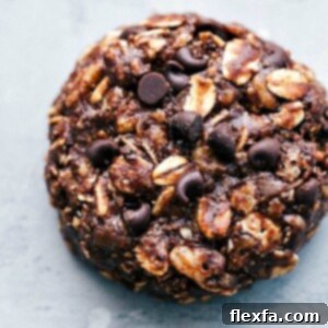Finished Chocolate Peanut Butter Breakfast Cookies