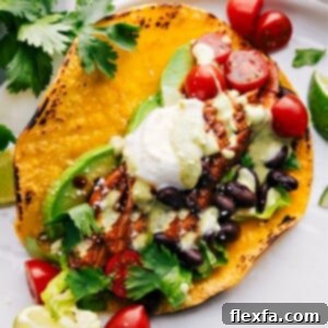 Crockpot Chicken Tacos ready to be enjoyed.