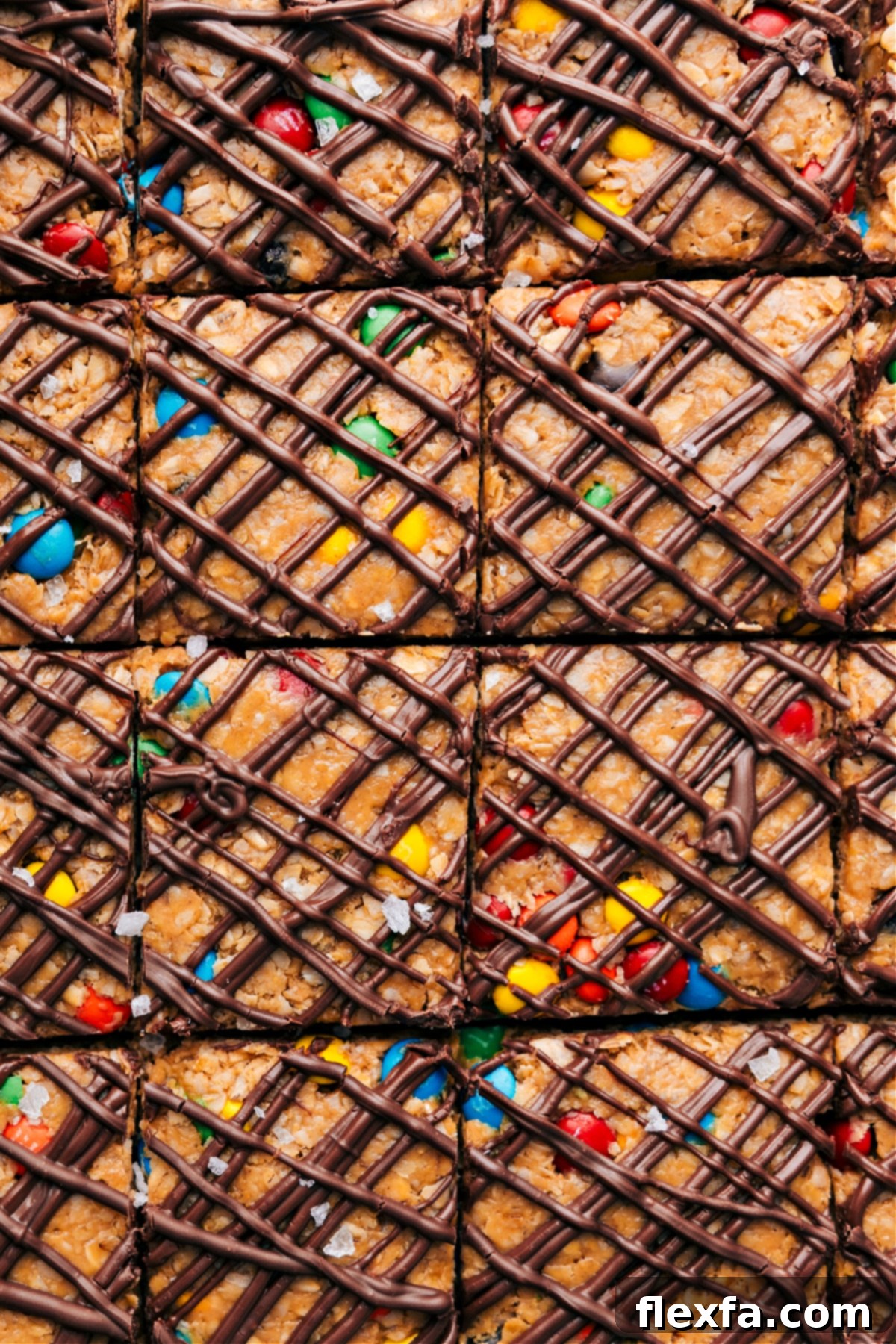 Finished energy bars, neatly arranged and ready for a healthy and satisfying snack.