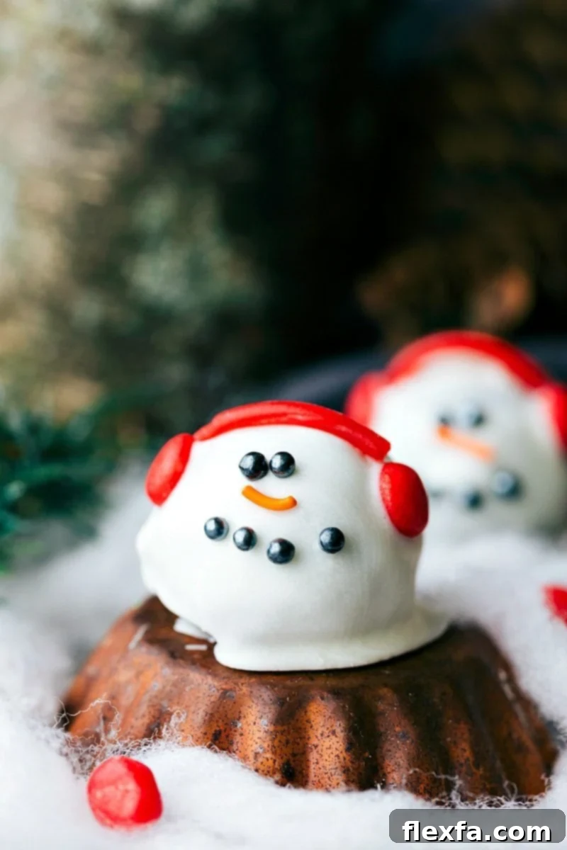 Image of the snowman Oreo truffle that goes along with these five christmas Oreo truffles
