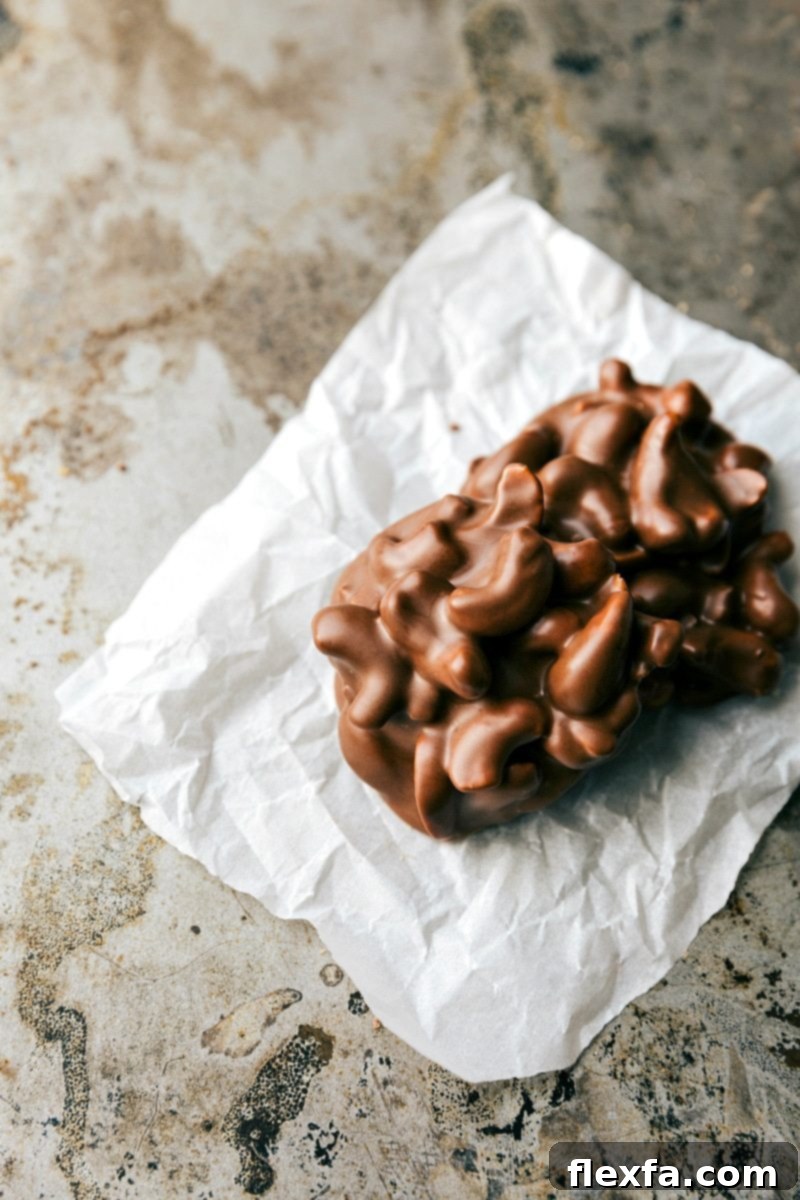 Toffee Cashew Clusters – a quick and simple Christmas treat recipe Image of the rich and crunchy cashew toffee clusters, ideal for Christmas gifting