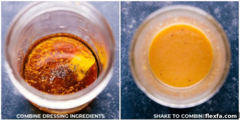 Process shots: illustrating the simple steps to make the vibrant lemon dressing for the farro salad.