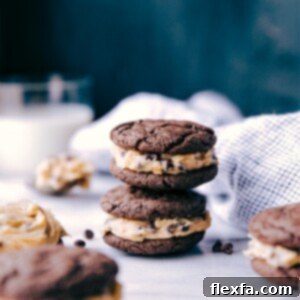 Homemade Cookie Dough Oreos ready to be served