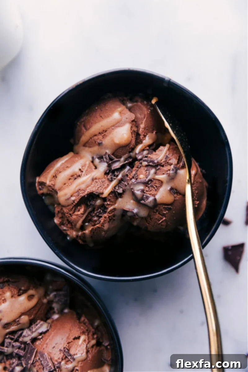 Deliciously Wholesome Ice Cream Delights 2 Deliciously creamy Healthy Chocolate Ice Cream, perfect for a guilt-free treat.