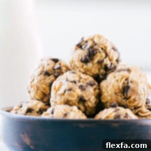Delicious no-bake energy bites, ready to be enjoyed as a healthy snack or quick breakfast.