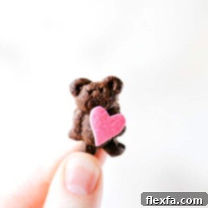 Sweet & Simple Valentine Surprises 10 Mini Valentine's Bear holding a heart sprinkle