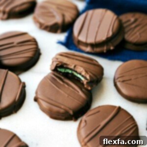 Two-ingredient homemade Thin Mint cookies