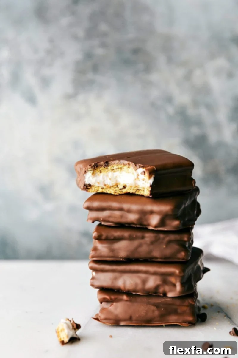 Homemade S'mores Sandwich Cookies: A collection of four different DIY Girl Scout cookie copycats all with 4-ingredients OR less! Thin Mints, S'mores Sandwich Cookies, S'amoas, and Tagalongs!