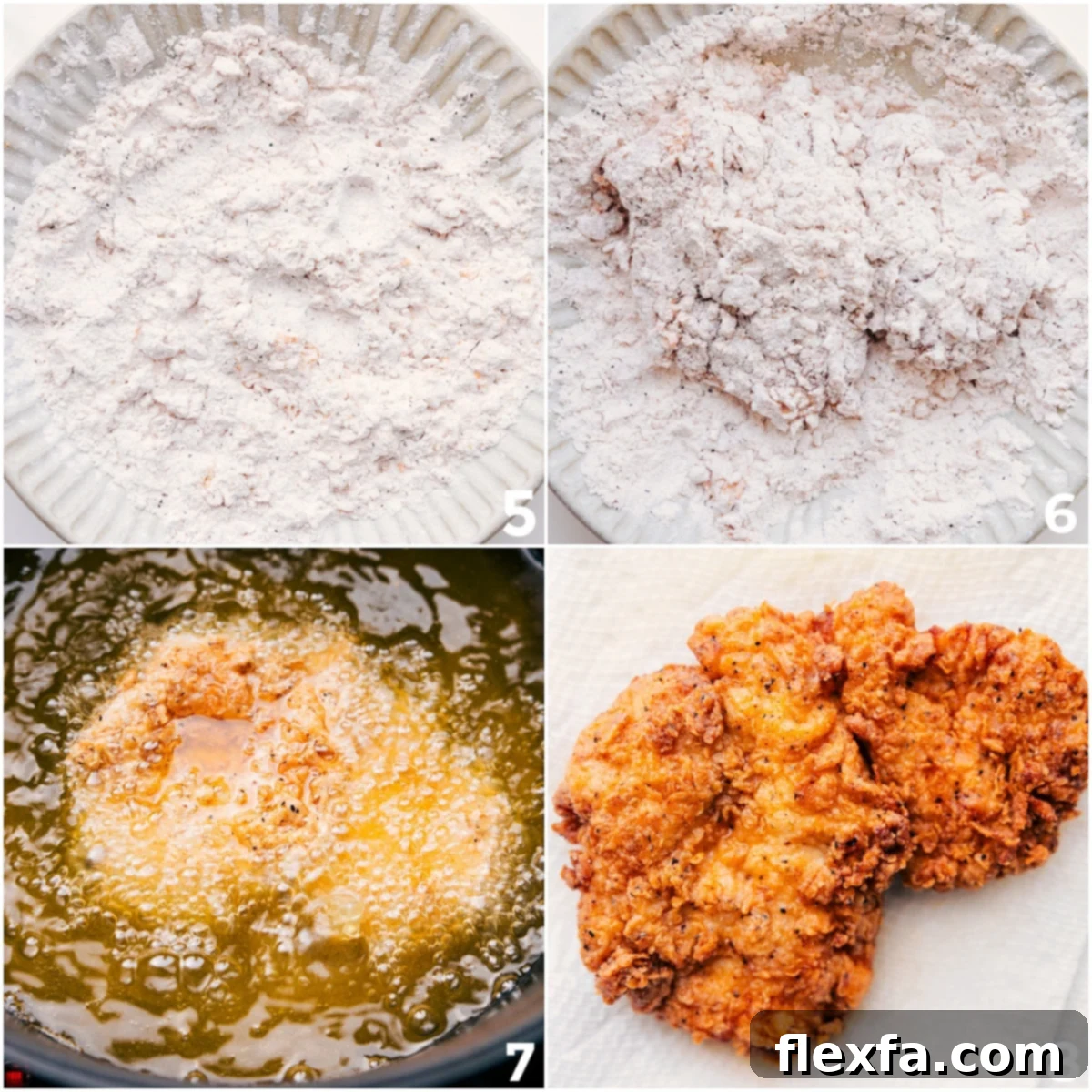 Beautifully coated chicken, fried to a perfect golden and crispy texture, ready to be assembled into delicious sandwiches.