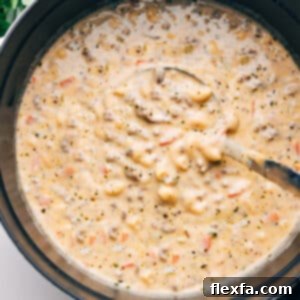 Cheeseburger Macaroni Soup