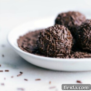 Delicious Brazilian Brigadeiros ready to be served.