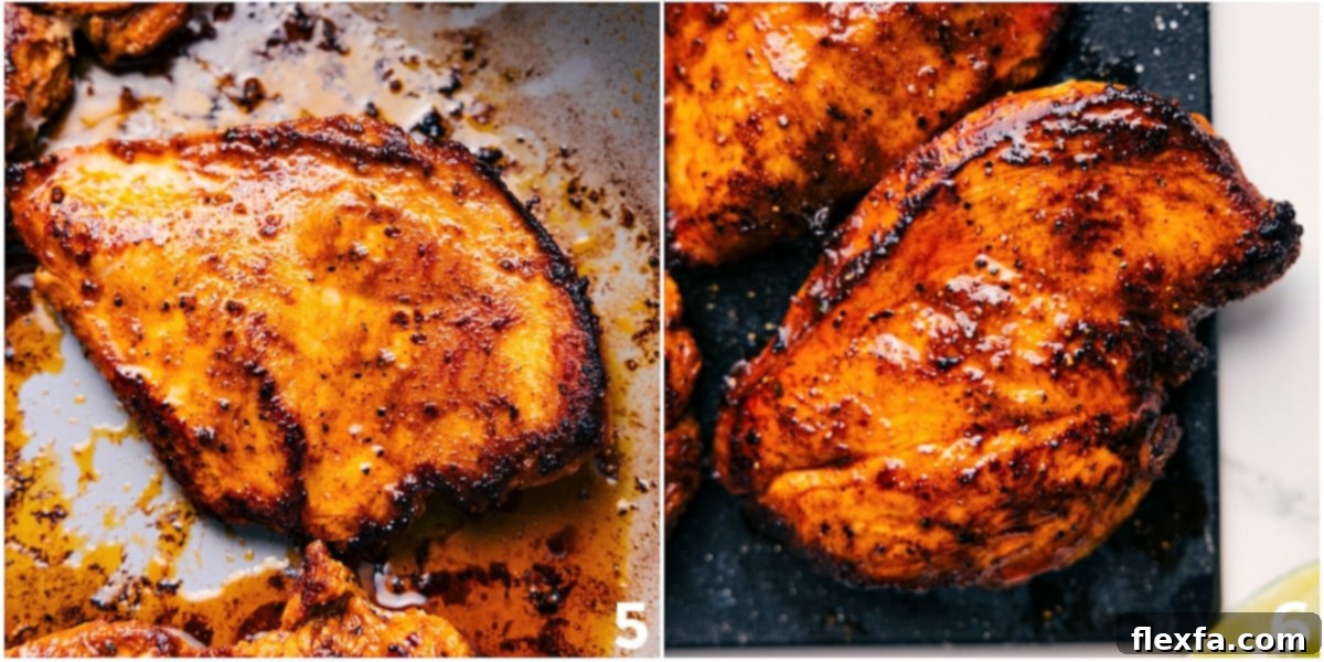 A close-up of beautifully cooked, golden-brown taco chicken, fresh off the skillet or grill, perfectly seared and ready to be sliced for a delicious summer dinner.