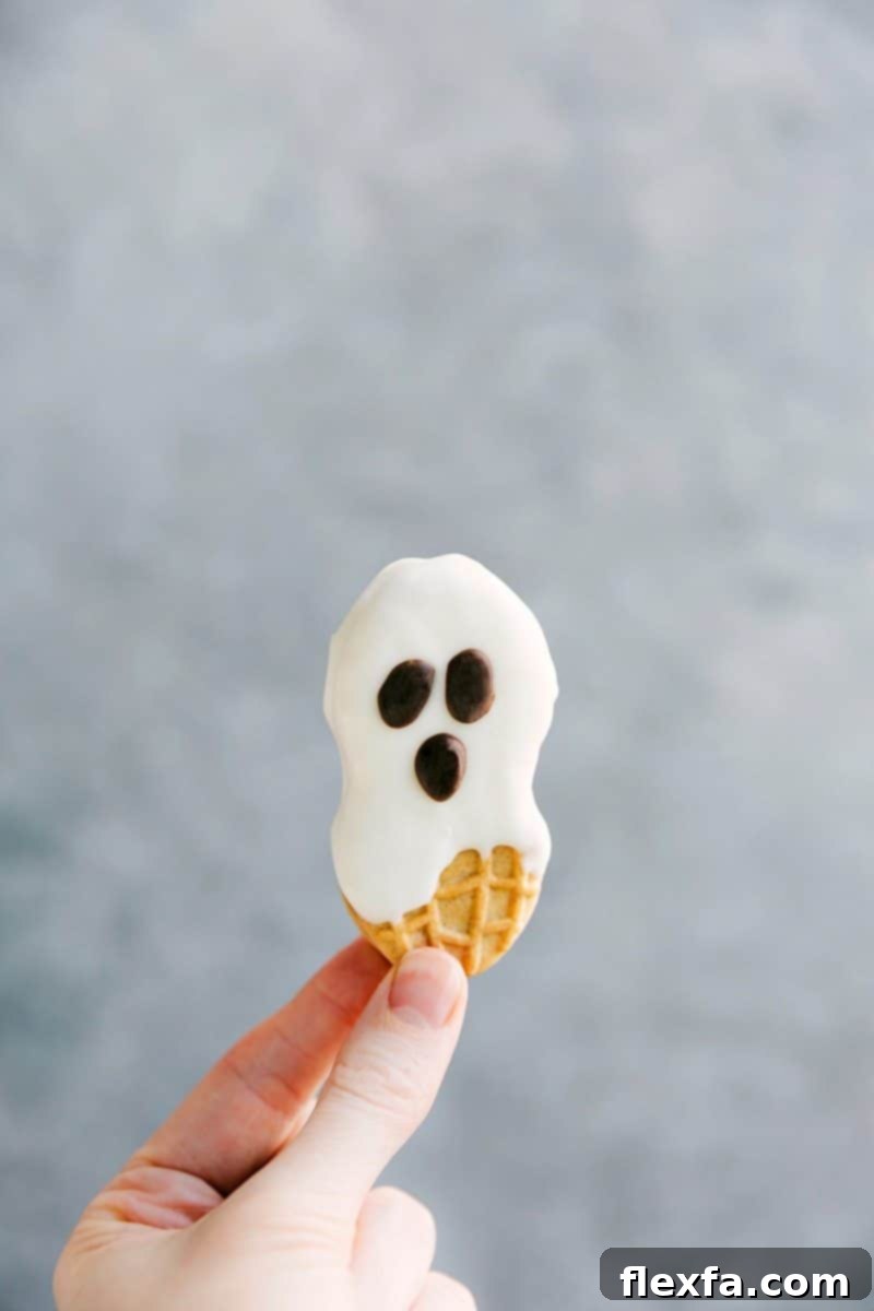 3-ingredients to make these adorable (and delicious) Halloween treats -- Monster Rice Krispies Treats, Peanut Butter Spider Cookies, Nutter Butter Ghosts, and Witch Finger Pretzels. chelseasmessyapron.com