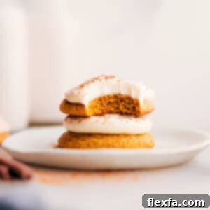 Soft Pumpkin Cookies with Cream Cheese Frosting, beautifully arranged and ready to be enjoyed.