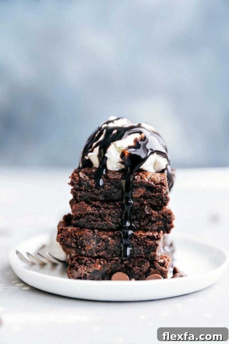 The dessert baked up with ice cream on top.