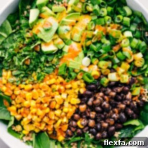 Delicious Quinoa Corn Salad prepared in a bowl.