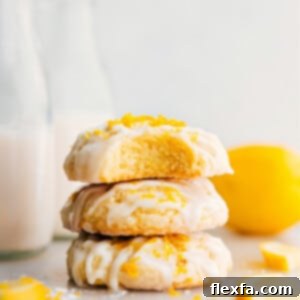 The Best Chewy Lemon Cookies with Zesty Glaze