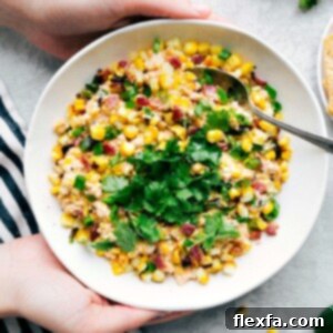 Silky Sweet Corn Salad 3 Creamy corn salad, rich and packed full of flavor, ready to be enjoyed as a delightful side dish.