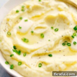 A bowl of freshly made, creamy mashed potatoes, ready to be served and enjoyed.