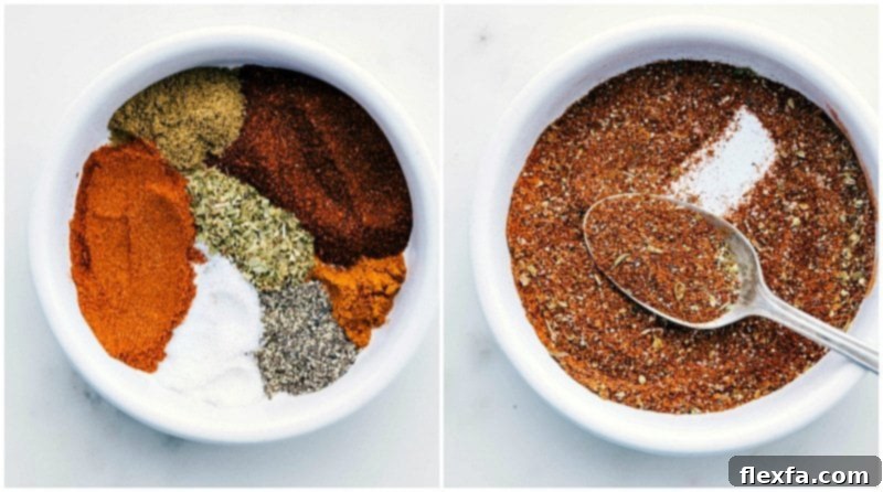 Assortment of spices for Taco Bowls