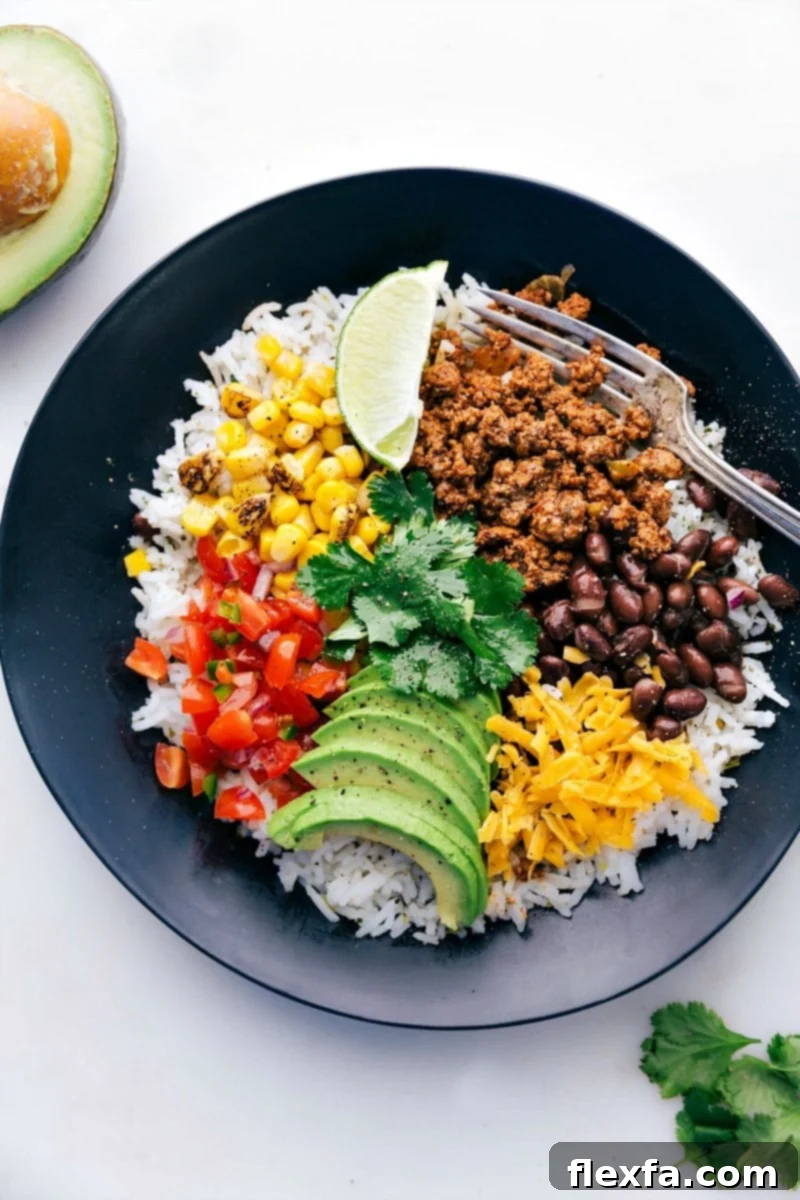 Taco Bowl served on a table